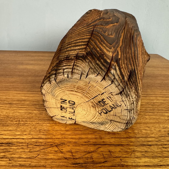 Image 1 of Vintage Brutalist Wooden Vase