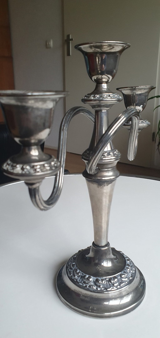 Silver-plated English Candlestick