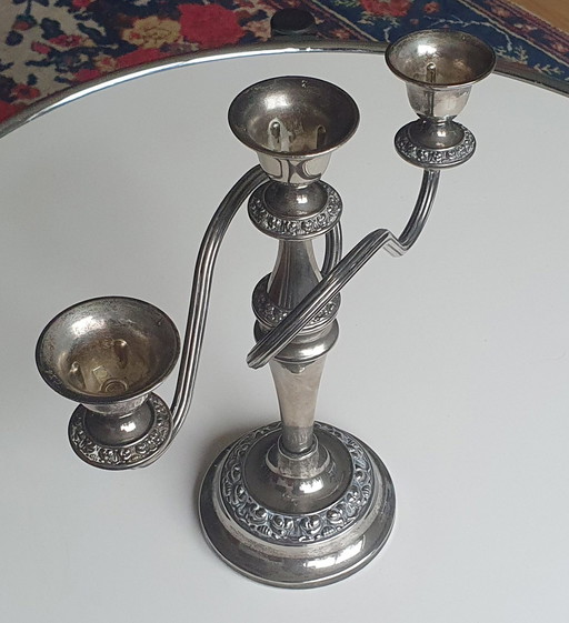 Silver-plated English Candlestick