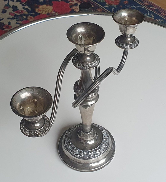 Image 1 of Silver-plated English Candlestick