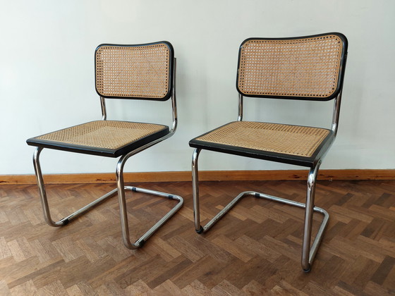 Image 1 of 2x Marcel Breuer cesca stoelen