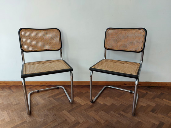 Image 1 of 2x Marcel Breuer cesca stoelen