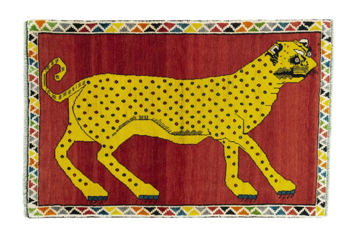 Hand-knotted Gabbeh nomadic rug - 160 X 105 Cm - Tiger