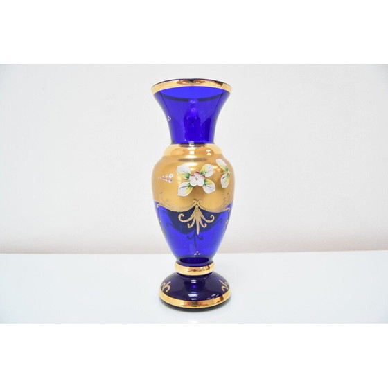 Image 1 of Vintage handmade glass vase, Czechoslovakia 1960