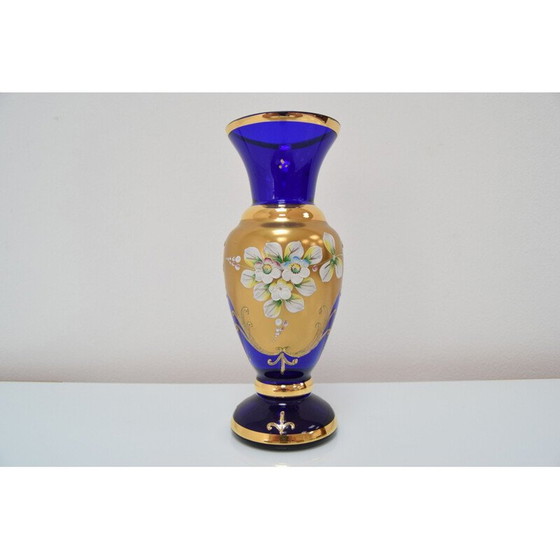 Image 1 of Vintage handmade glass vase, Czechoslovakia 1960