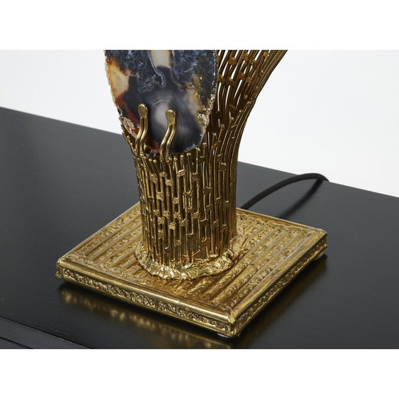 Image 1 of Vintage brass lamp by Henri Fernandez for Maison Honoré, 1970s