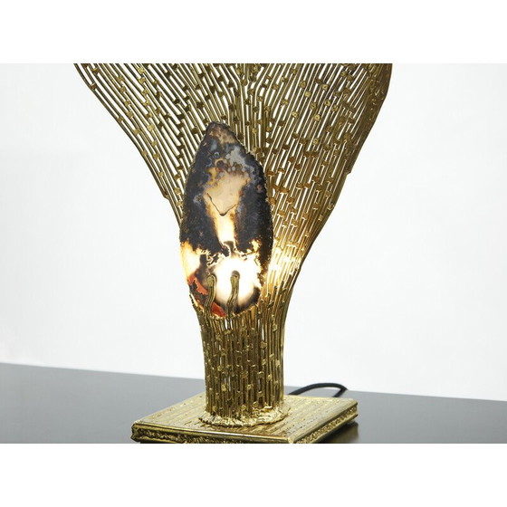 Image 1 of Vintage brass lamp by Henri Fernandez for Maison Honoré, 1970s