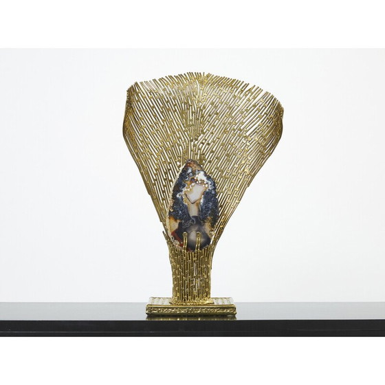 Image 1 of Vintage brass lamp by Henri Fernandez for Maison Honoré, 1970s