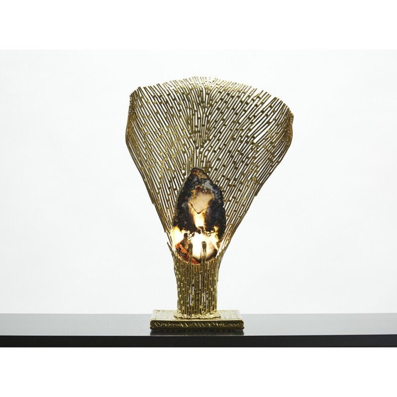 Image 1 of Vintage brass lamp by Henri Fernandez for Maison Honoré, 1970s
