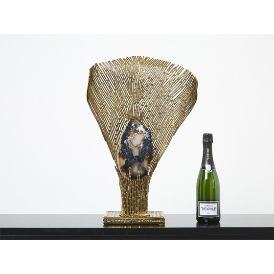 Image 1 of Vintage brass lamp by Henri Fernandez for Maison Honoré, 1970s