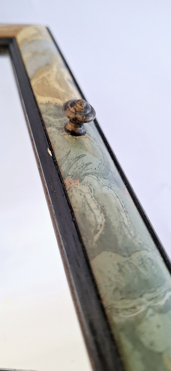 Image 1 of Cassetta portachiavi in legno vintage con specchio