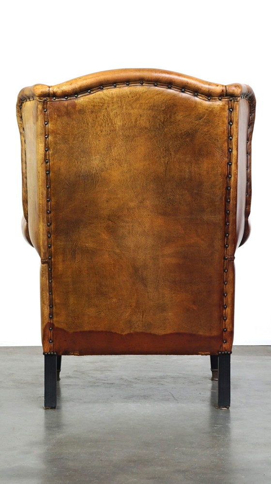 Image 1 of Large Sheep Leather Ear Armchair