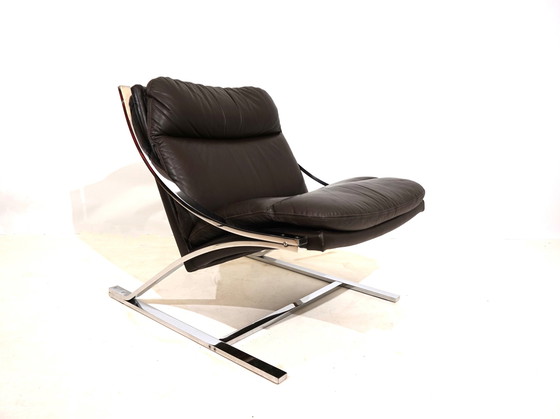 Image 1 of Fauteuil en cuir Zeta de Paul Tuttle pour Strässle International