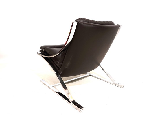 Image 1 of Fauteuil en cuir Zeta de Paul Tuttle pour Strässle International