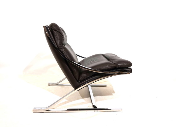 Image 1 of Fauteuil en cuir Zeta de Paul Tuttle pour Strässle International