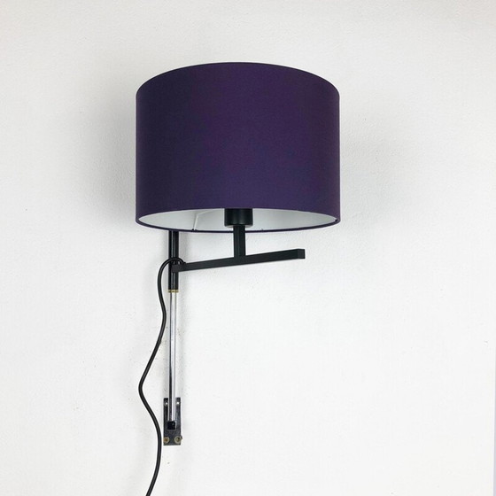 Image 1 of Vintage minimalist adjustable metal wall lamp, Germany 1960