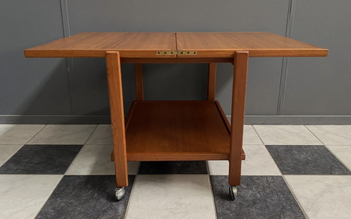 Teak serving trolley / sidetable 1960s 