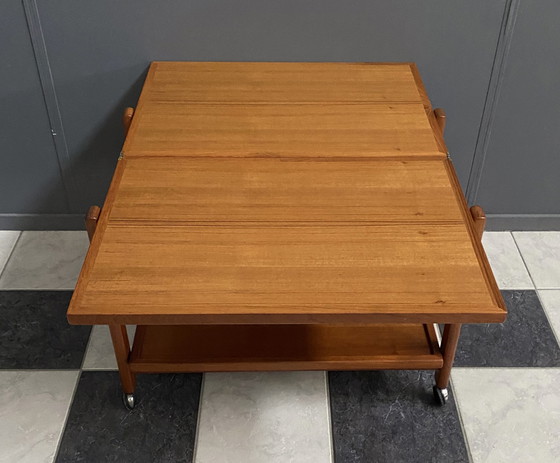 Image 1 of Teak serving trolley / sidetable 1960s 