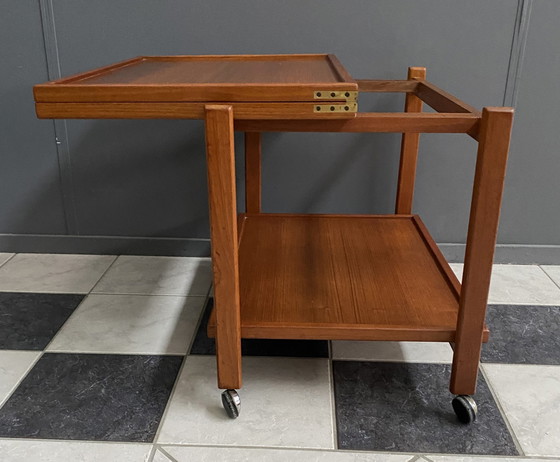 Image 1 of Teak serving trolley / sidetable 1960s 