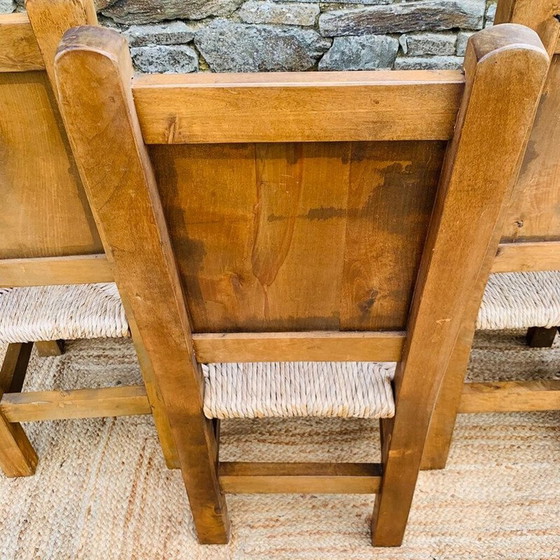 Image 1 of Set of 4 vintage oak chairs