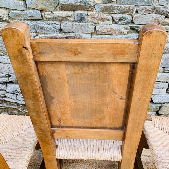 Image 1 of Set of 4 vintage oak chairs