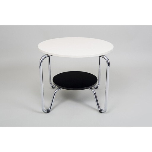 Vintage black and white coffee table by Kovona, Czechoslovakia 1950