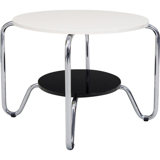 Vintage black and white coffee table by Kovona, Czechoslovakia 1950