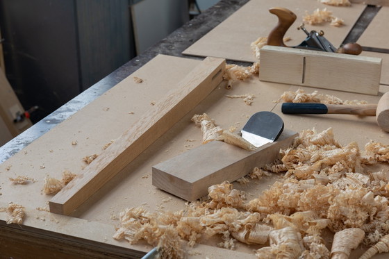 Image 1 of Handgemaakte Eiken Eettafel / Oak Table. Handmade, Oak.