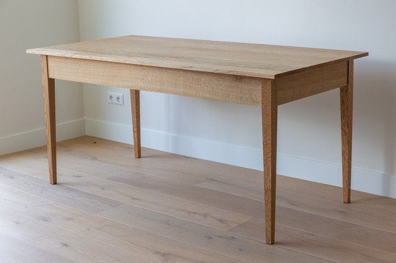 Image 1 of Handgemaakte Eiken Eettafel / Oak Table. Handmade, Oak.