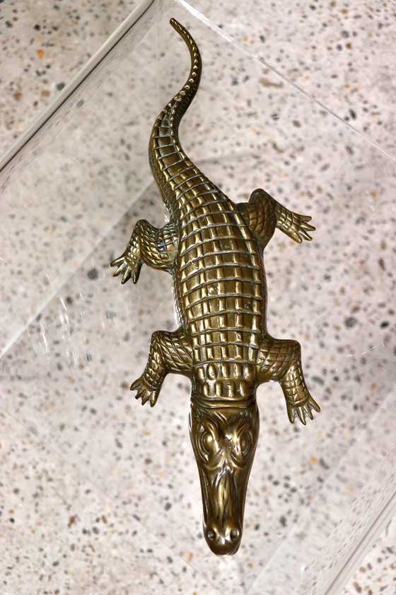 Image 1 of Coccodrillo in ottone vintage