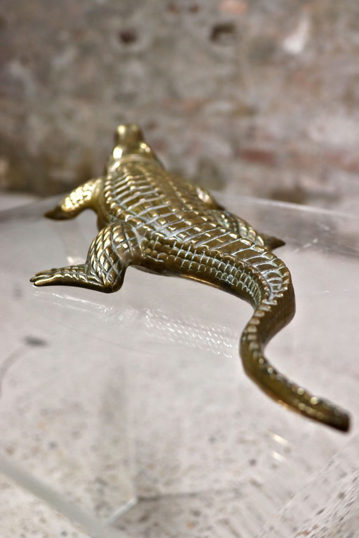 Coccodrillo in ottone vintage