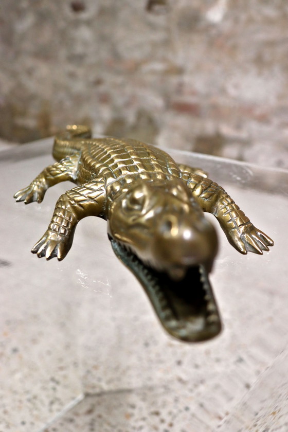 Image 1 of Coccodrillo in ottone vintage