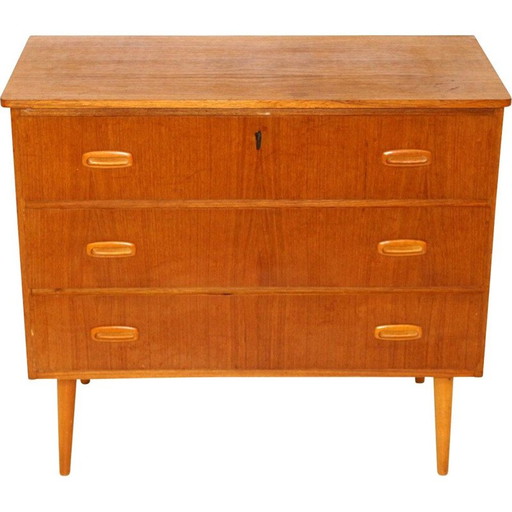 Cassettiera scandinava in teak, Svezia 1960