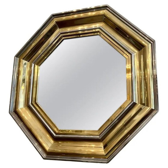 Image 1 of Vintage octagonal mirror by Michel Pigneres and Sandro Petti, France 1970