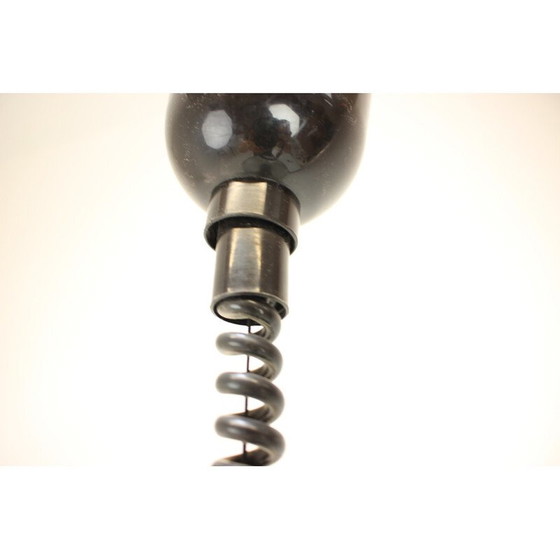 Image 1 of Vintage glass and chrome chandelier, Czechoslovakia 1960