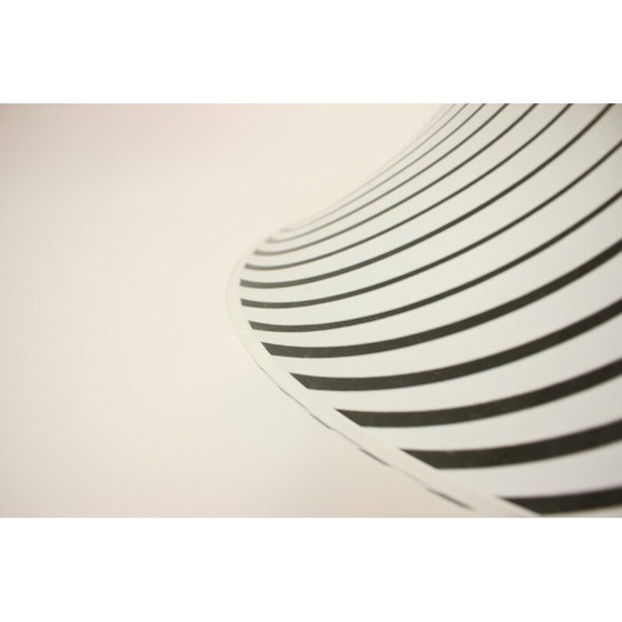 Image 1 of Vintage glass and chrome chandelier, Czechoslovakia 1960
