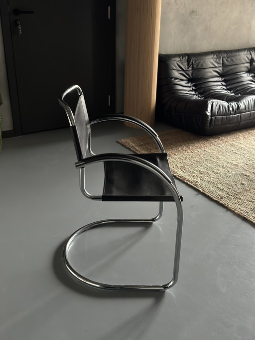 2x Vintage Italian Design Chrome Chairs