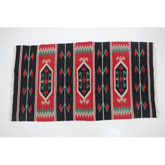 Image 1 of Vintage woolen Kilim rug, Czechoslovakia 1950