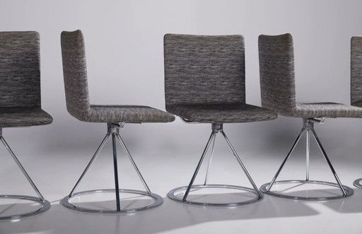 Alberto Salvati & Ambrogio Tresoldi For Saporiti Set Of 6 “Dania” Chairs