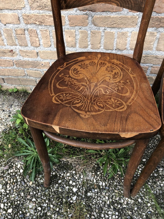 Image 1 of 3x Art Nouveau chairs