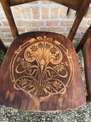 3x Art Nouveau chairs