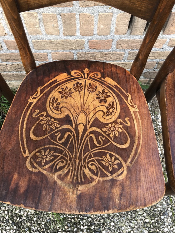 Image 1 of 3x Art Nouveau chairs