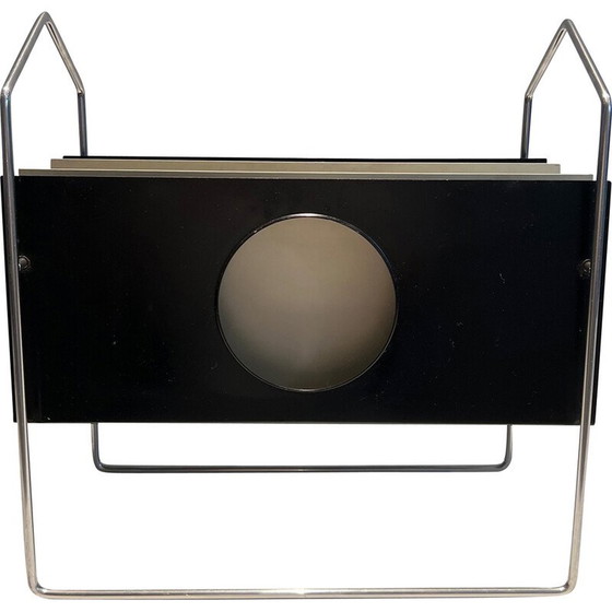 Image 1 of Vintage chrome-plated metal magazine rack, France 1970