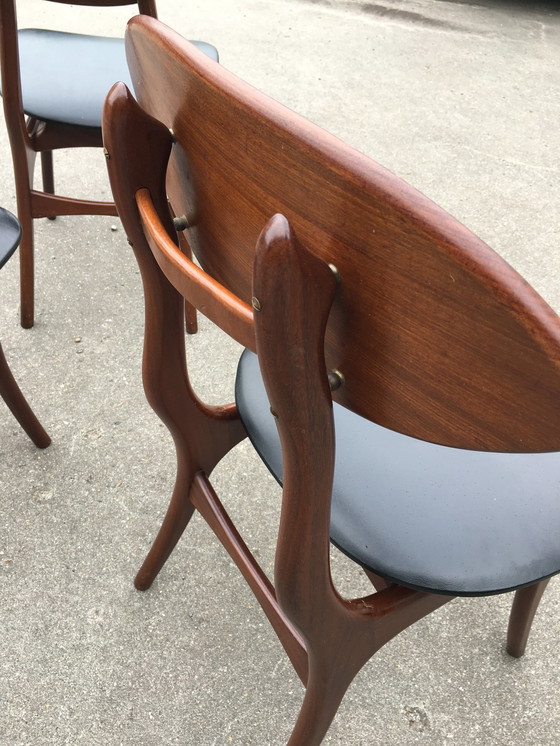 Image 1 of 4x chair teak 50s