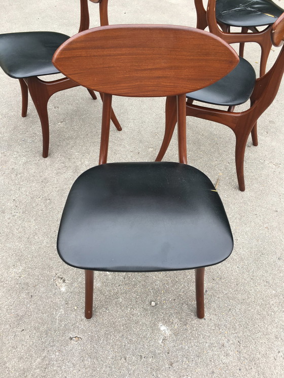 Image 1 of 4x chair teak 50s