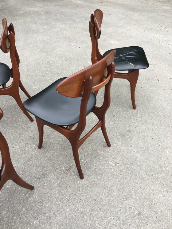 Image 1 of 4x chair teak 50s