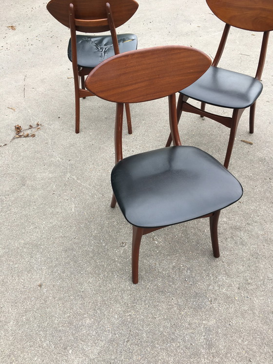 Image 1 of 4x chair teak 50s