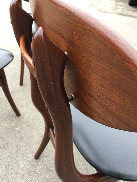 Image 1 of 4x chair teak 50s