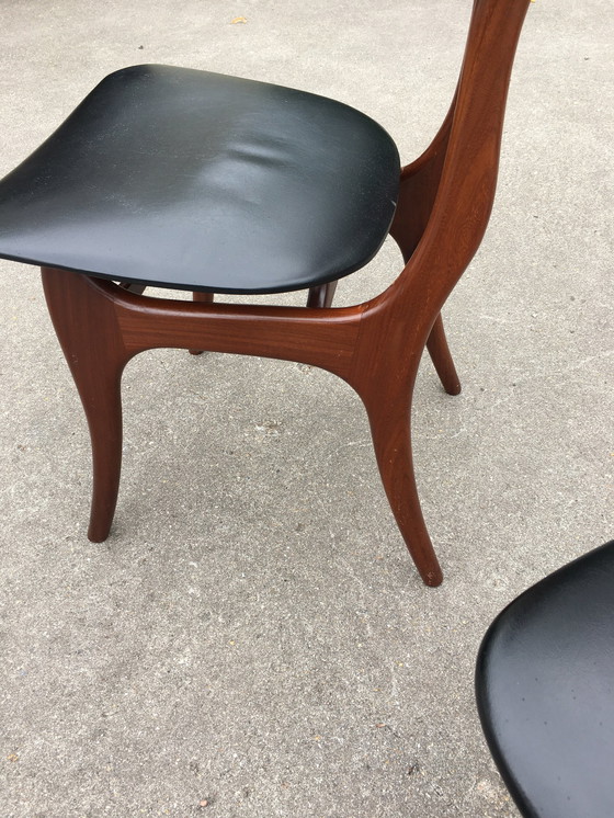 Image 1 of 4x chair teak 50s