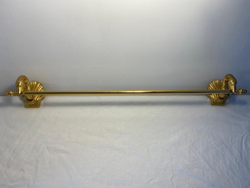 Swan Towel Holder Brass